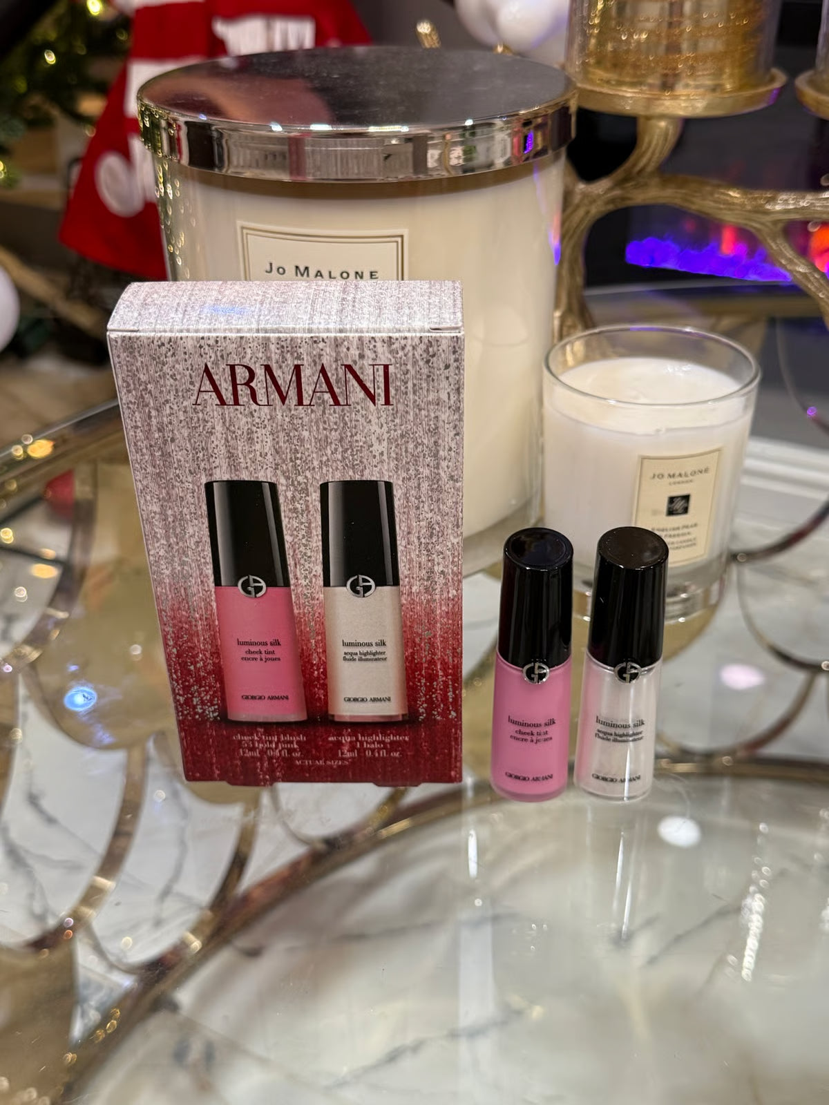 Armani Beauty Glowing Cheek Liquid Blush & Highlighter Gift Set