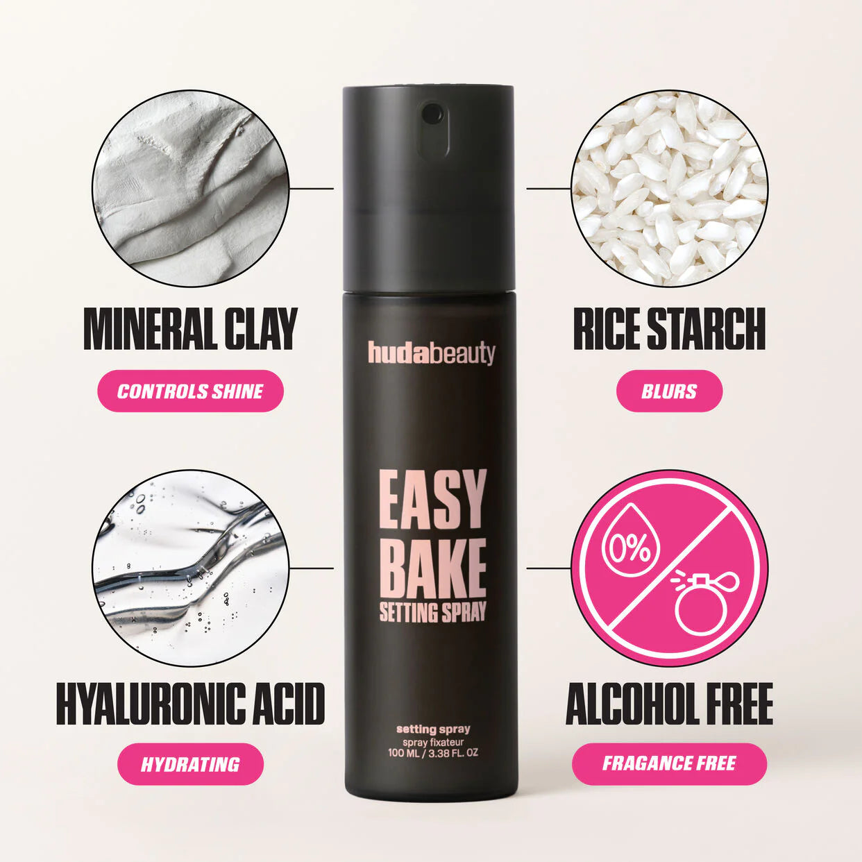 Huda Beauty Easy Bake Blurring Setting Spray with 16-Hour Wear 100ml