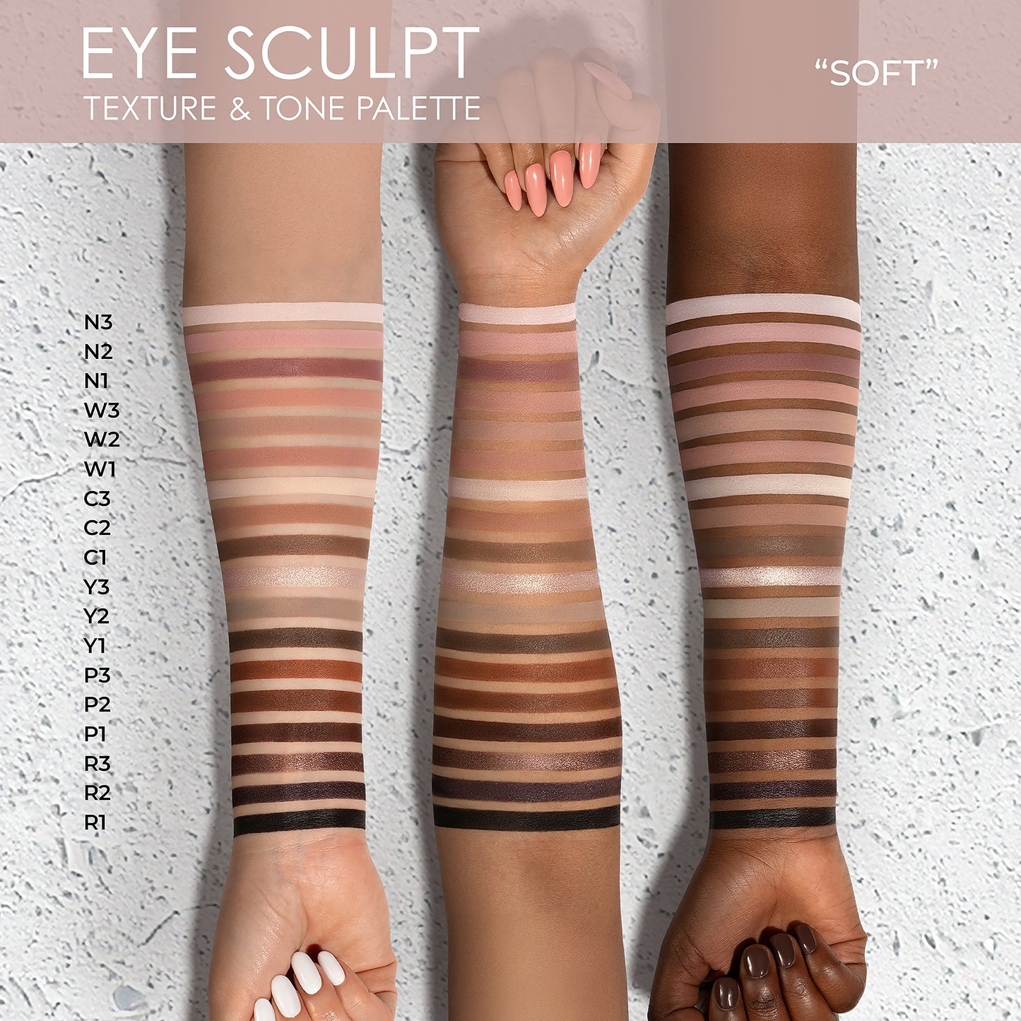 Natasha Denona Eye Sculpt Texture & Tone Eyeshadow Palette Soft