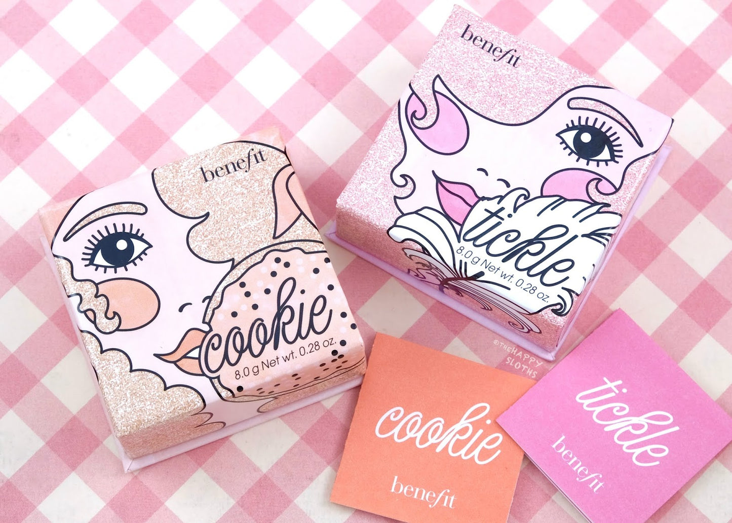 Benefit Cosmetics Cookie and Tickle Shimmer Finish Powder Highlighters