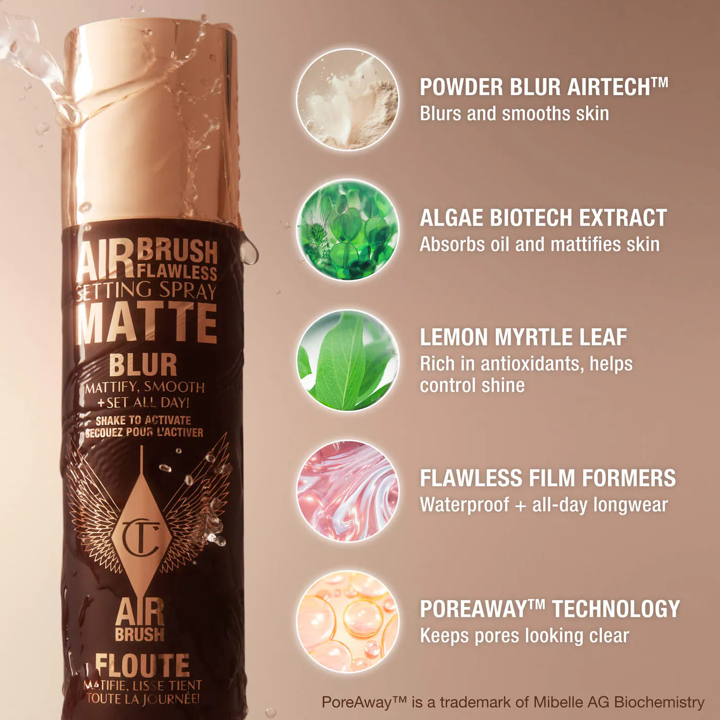 Charlotte Tilbury Airbrush Flawless Matte Blurring & Waterproof Setting Spray 100ml