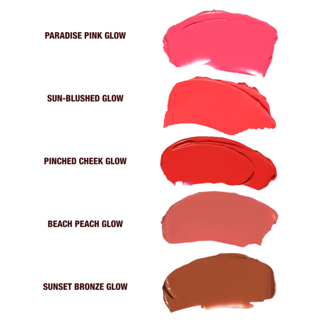 charlotte tilbury lip and cheek glow swatches