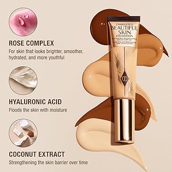 Charlotte Tilbury Beautiful Skin Medium Coverage Liquid Foundation with Hyaluronic Acid 1 Neutral