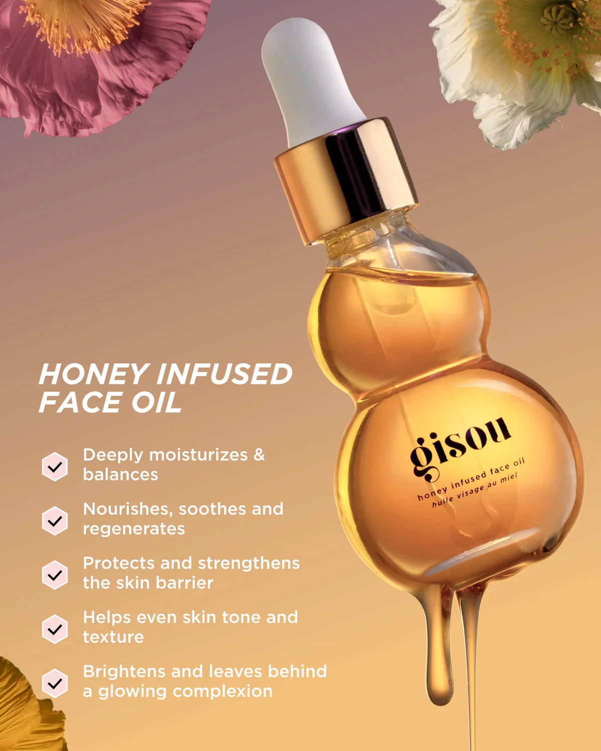 Gisou Honey Infused Face Oil 28ml