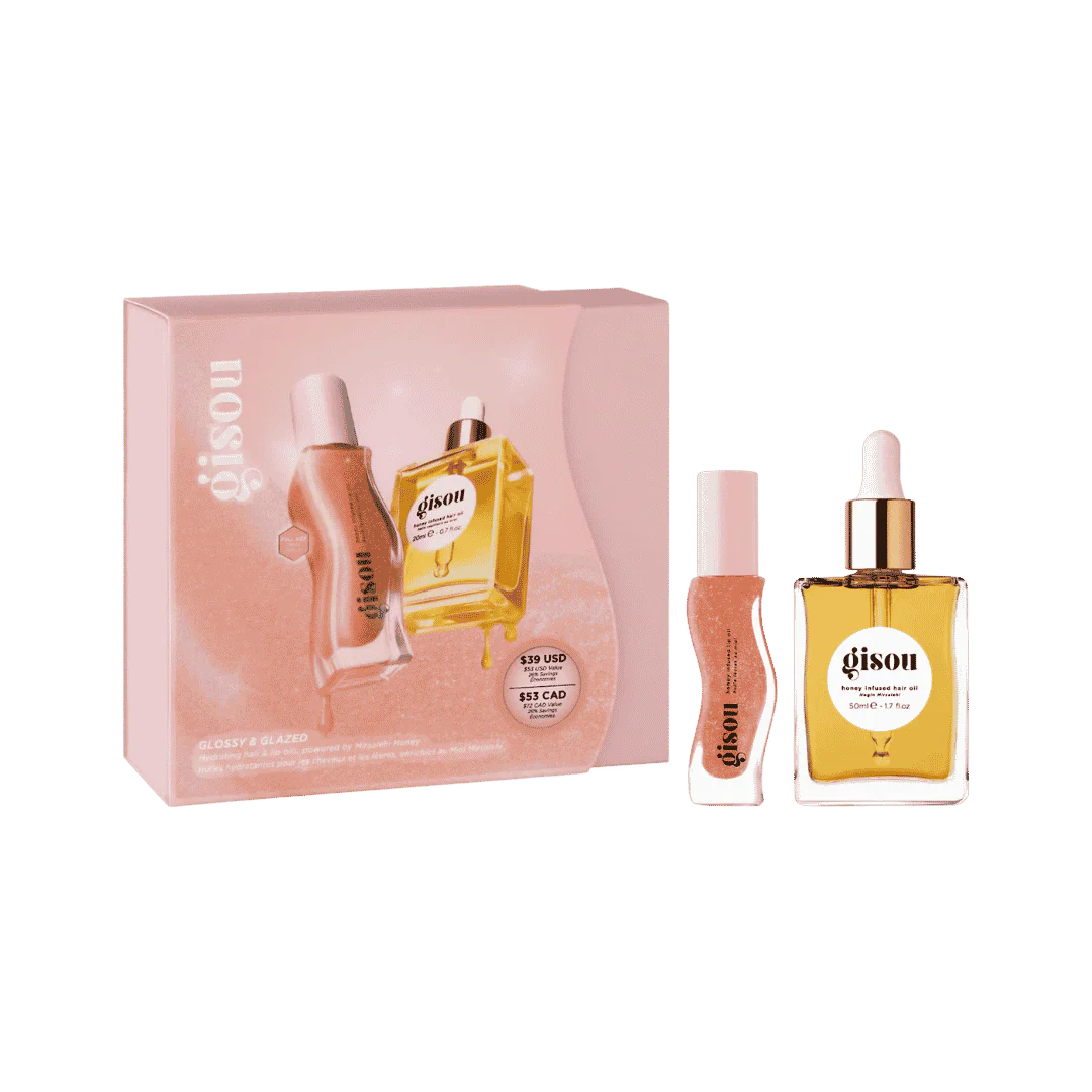 Gisou Glossy & Glazed Hair & Lip Oil Gift Set