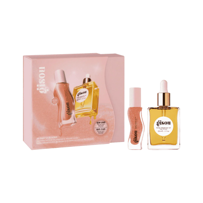 Gisou Glossy & Glazed Hair & Lip Oil Gift Set