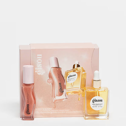 Gisou Glossy & Glazed Hair & Lip Oil Gift Set