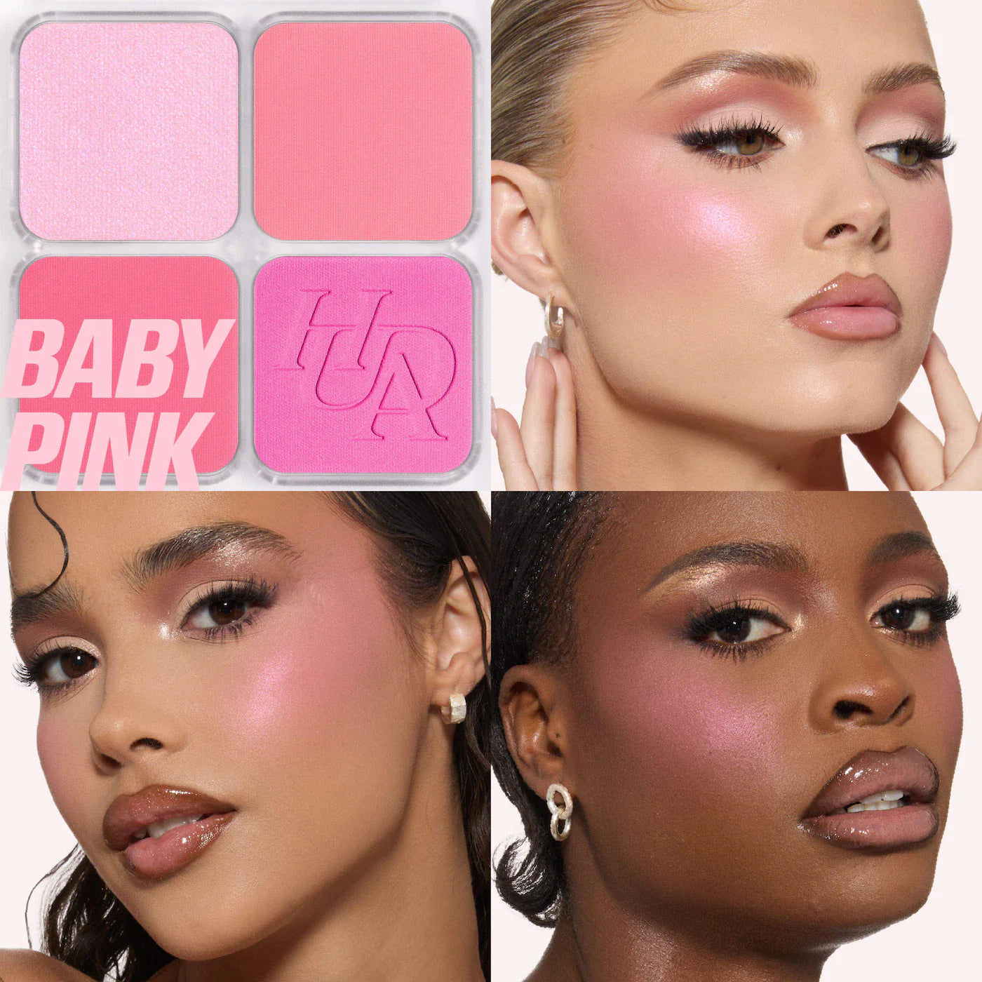 Huda Beauty Blush Filter Blurring Blush lighters Palette Baby Pink