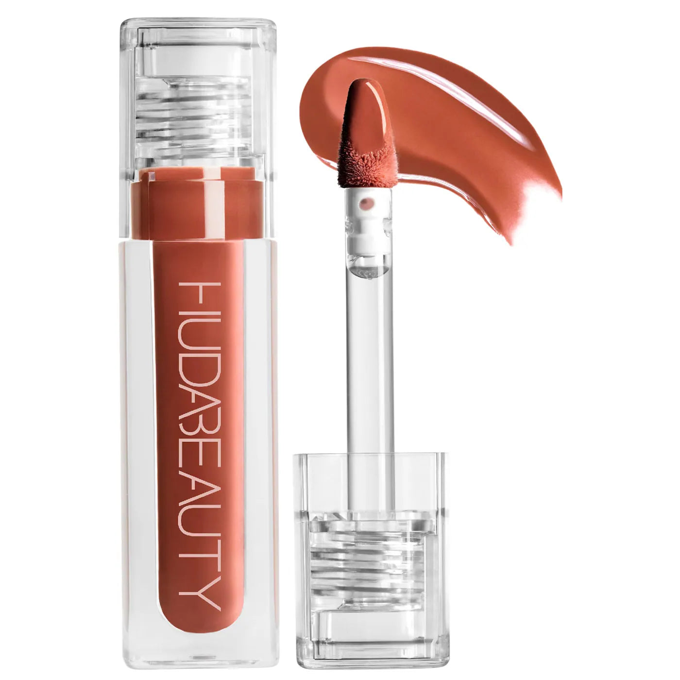 HUDA BEAUTY Faux Filler Shiny Non Sticky Lip Gloss Foxy
