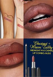 MAC Midnight MACximal Lip Combo NEUTRAL (Chestnut Warm Teddy)