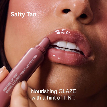 rhode lip peptide gloss in shade salty tan