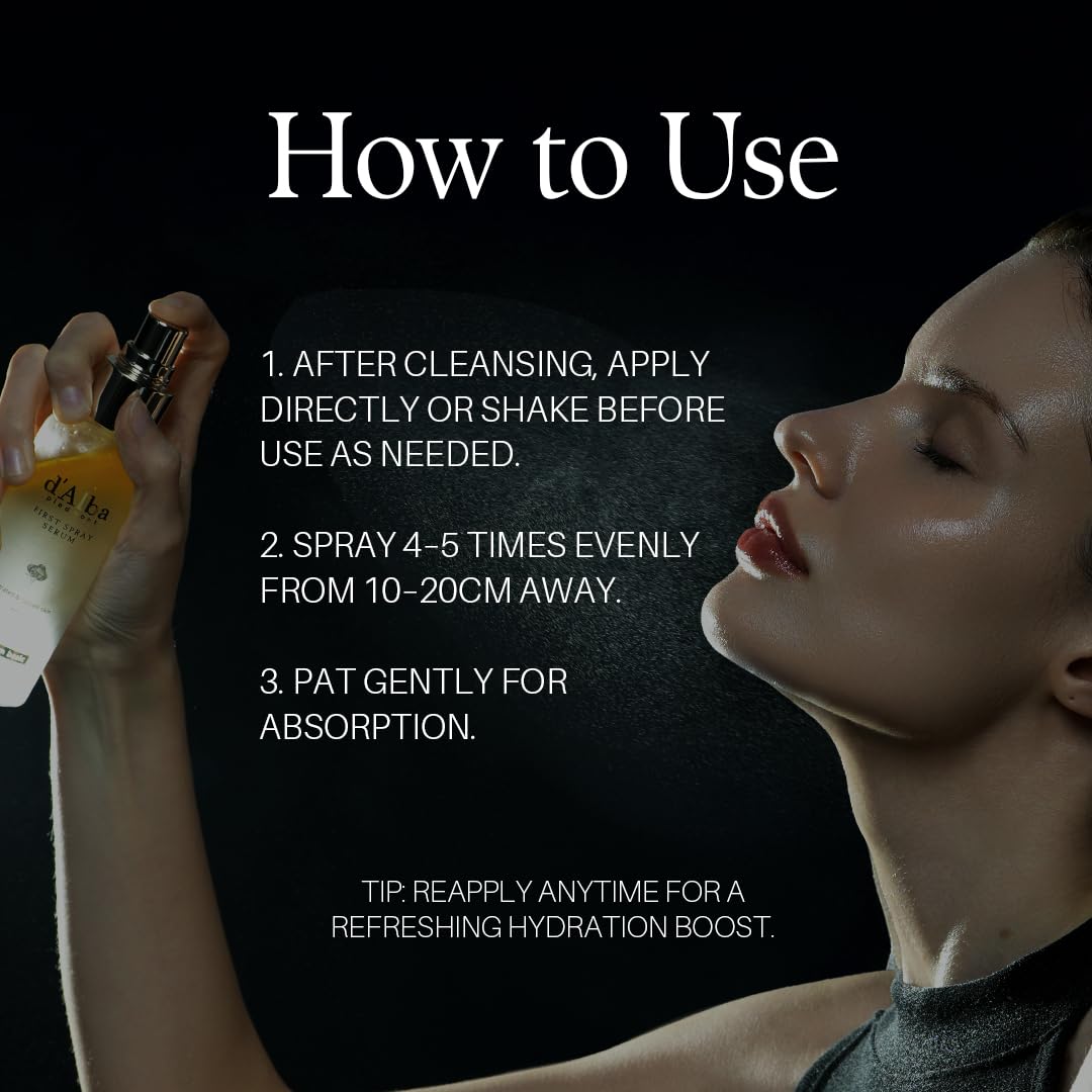 d alba white truffle first spray serum how to use