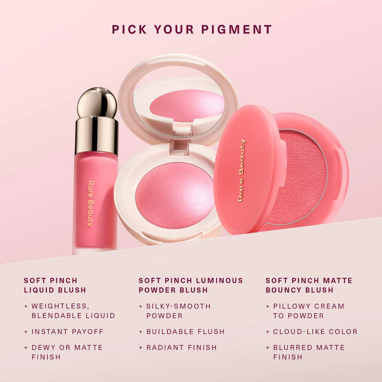 rare beauty soft pinch blushes comparison