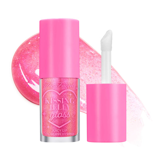 Too Faced Kissing Jelly Hydrating Lip Oil Gloss Sweet BubblegumColor: Bubblegum – pink with shimmer Size 0.15 oz / 4 ml